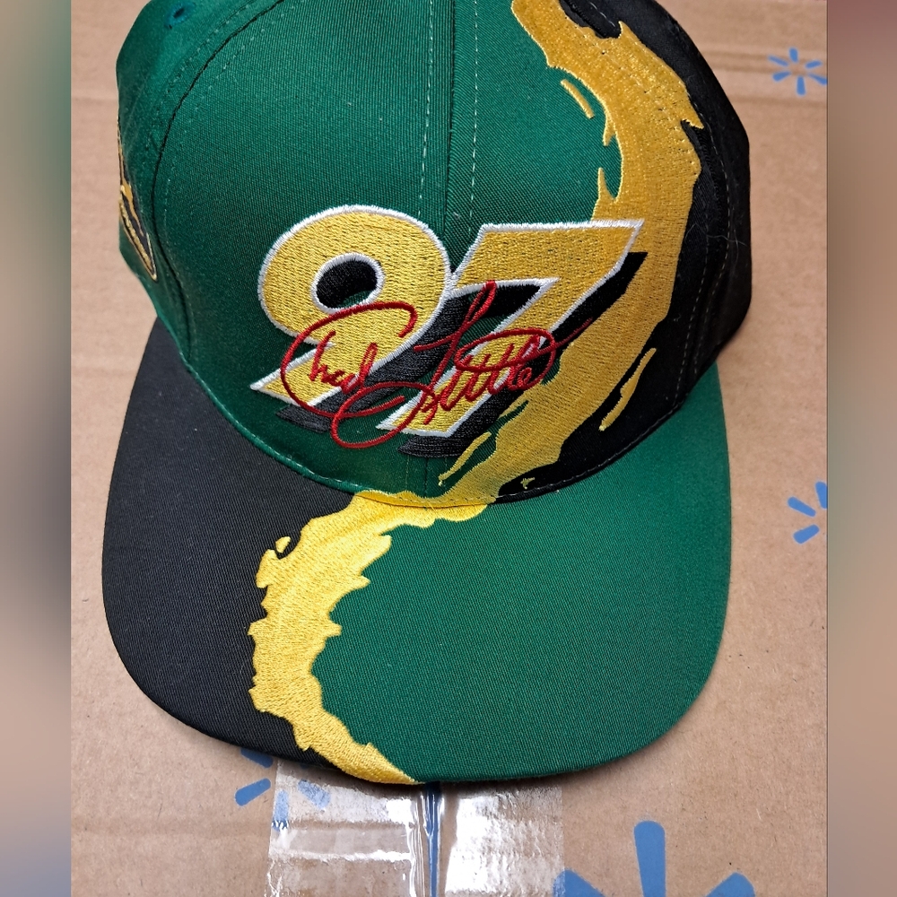 Nwot Vintage 90s Chad Little John Deere NASCAR Splash Snapback Hat Cap Rare New